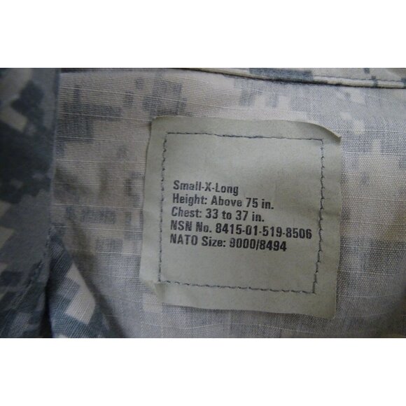 ACU Trousers Small Long & Coat Sm X-Long Digital Camo/Nylon Ripstop Army Combat - Picture 3 of 7